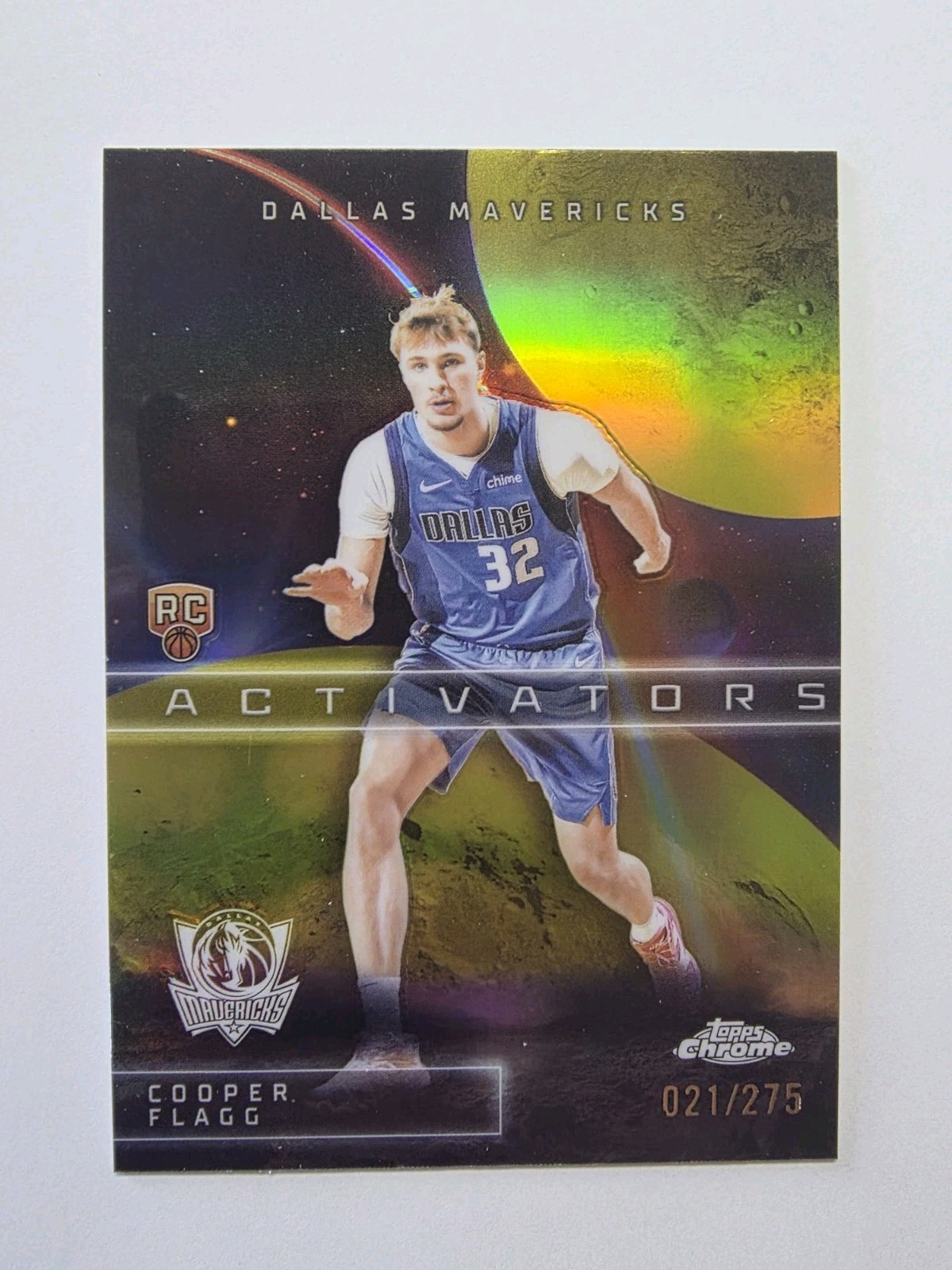 2025-26 Topps Chrome - Activators Cooper Flagg Yellow Refractor 21/275 AC-11