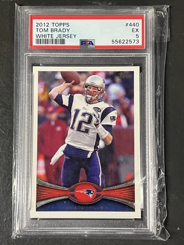 TOM BRADY 2012 TOPPS #440 WHITE JERSEY VARIANT PSA 5  PATRIOTS HOF 🐐