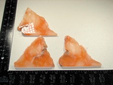 Excellent Peach Alabaster Slabs - 3 Pcs - Colorado - 322g - Old Stock / Old Coll