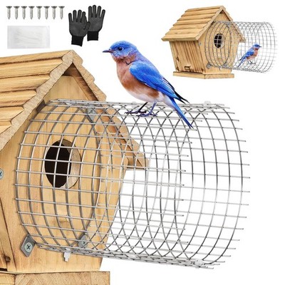 2 PCS Bluebird House Protector Guards Stainless Entrance Secure Round