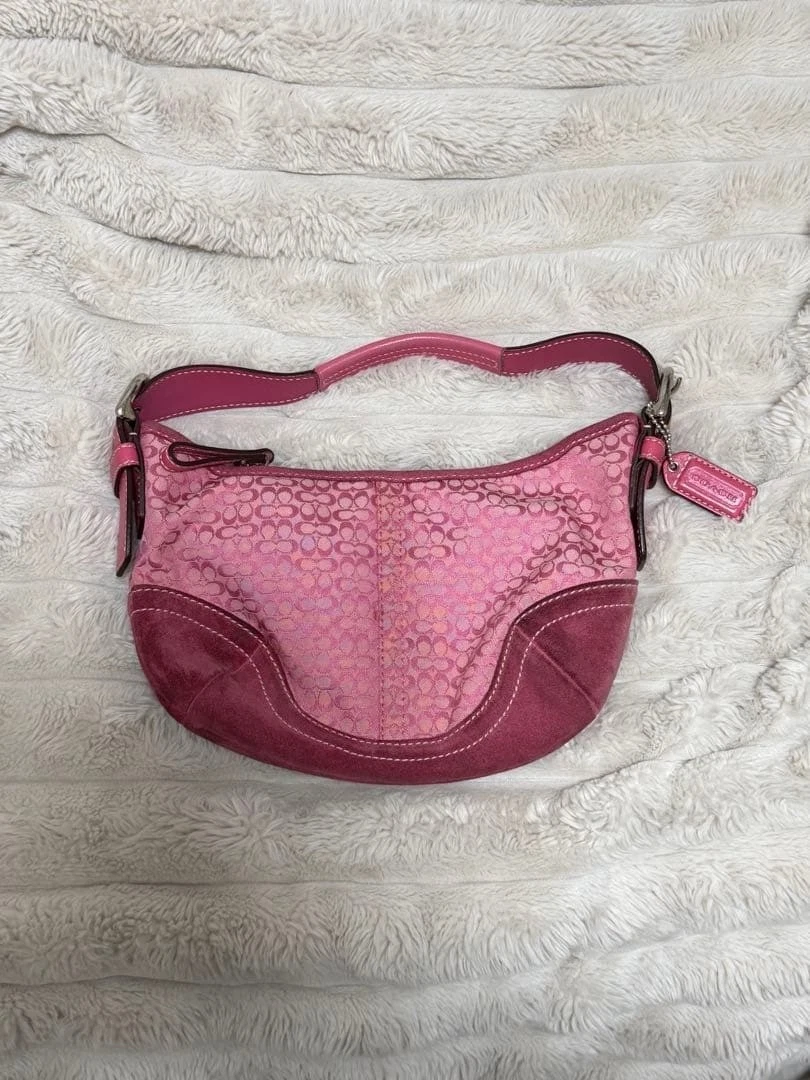 Coach Pink Suede Exterior Bags & Handbags for Women | eBay