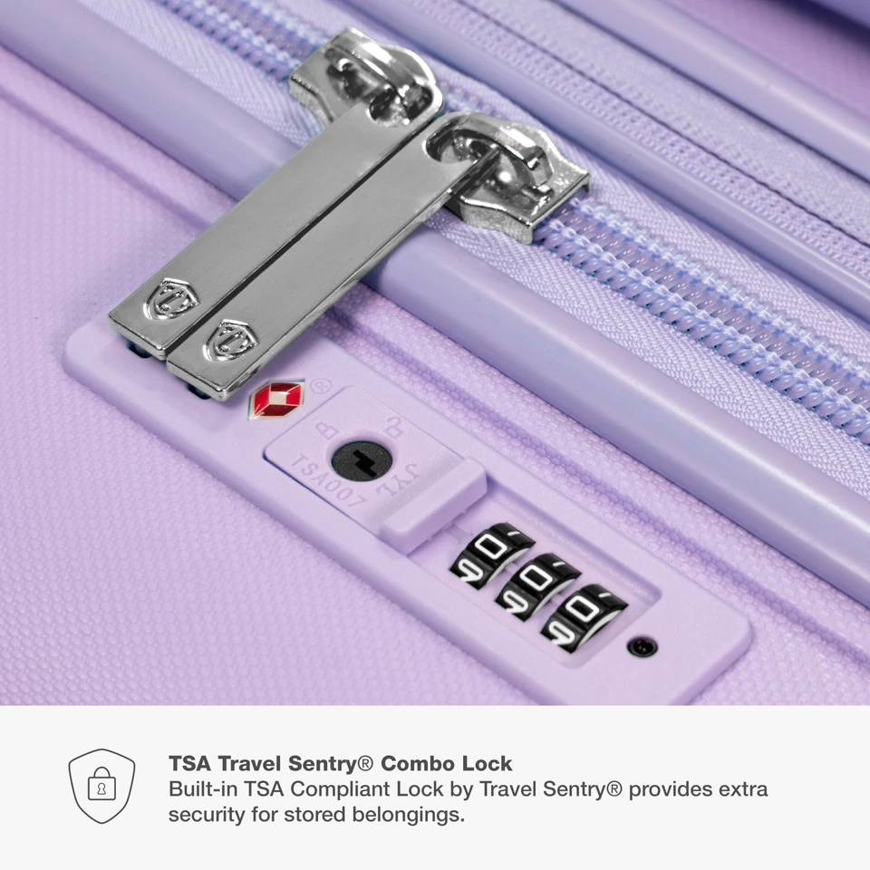 Equipaje giratorio expandible rígido indestructible Pagosa, lavanda, 2 piezas... Foto 4 de 4