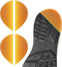 2 Pairs Rubber Shoe Heel Repair Discrepancy Heel Lifts Inserts Insoles Semi-Circ