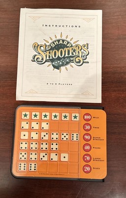 Sharp Shooters Replacement Game Cards Dice Holder & Instructions