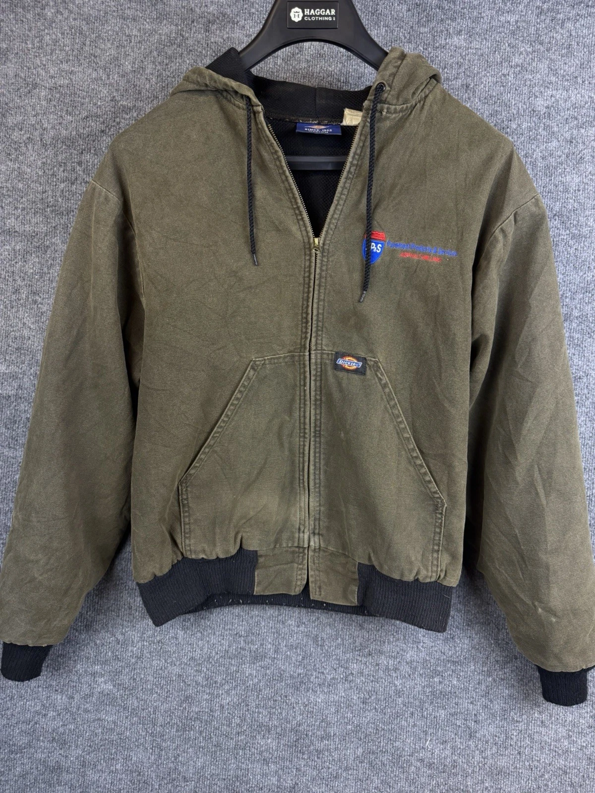 Vintage 90s Dickies Faded Green Distressed Work Jacket Carhartt Style Workwear M - product detail image 1