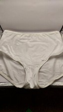 Underscore Light Control Brief Panties White Nylon Granny Panties Size 3X