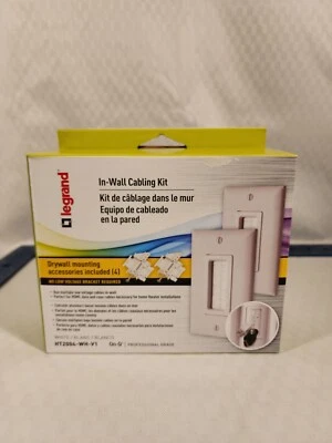 LEGRAND IN WALL CABLING KIT LOW VOLTAGE CABLE ACCESS PLATE KIT HT2004-WH-V1 NEW