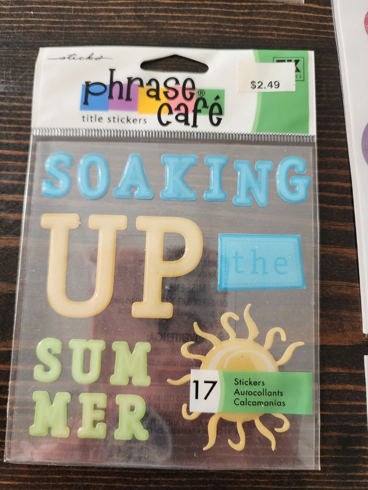 Vintage Puffy Stickers 90s Y2K Stickers Lot Hearts Palm Trees Outdoors NEW #1 - Image 4 of 4