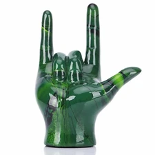 DOVDOV I Love Your Gesture Statue, Emerald Green Home Decor, Modern Art Hand ...