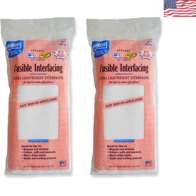 Durable 15'' Fusible Interfacing in White - Perfect for Medium to Large Projects