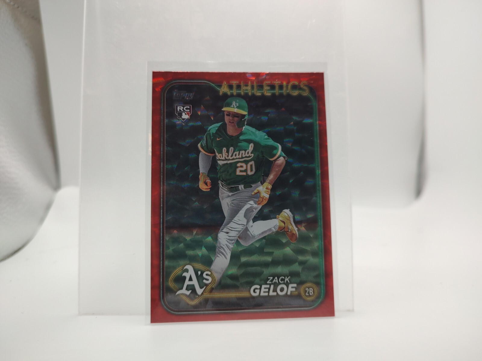 2024 Topps Series 1 Zach Gelof /199 Red Crackle Foil Ice Rookie RC #166