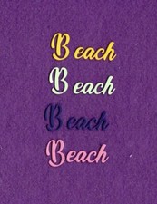 WORD BEACH die cuts scrapbook cards
