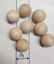 Full Round Wood Ball 1-3/4" diameter PACK of 10 size 1.75 inch....1-3/4"