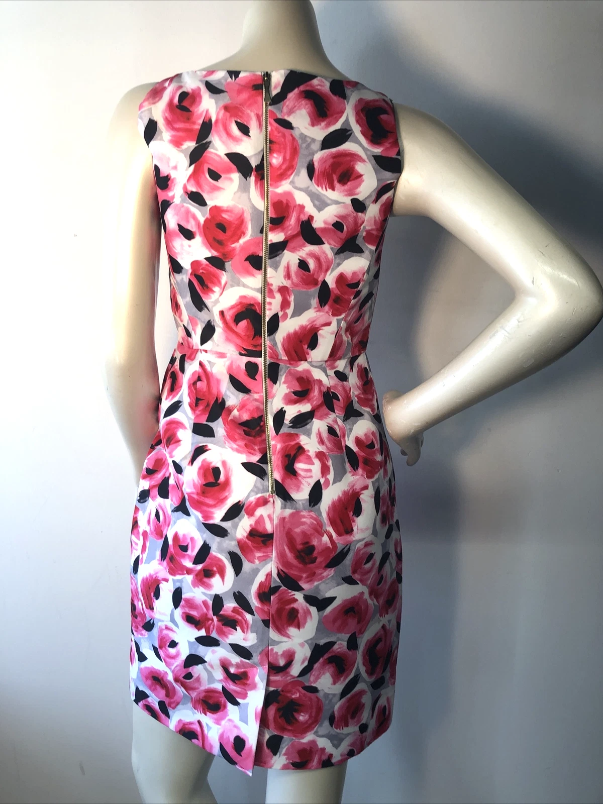 Abito tubino Kate Spade classico nuovo bocciolo di rosa floreale taglia 0