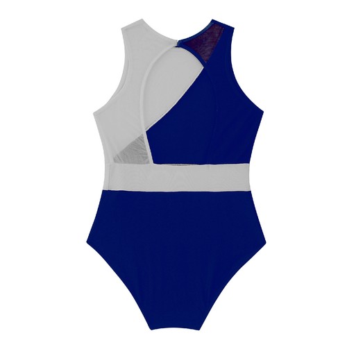 Kids Girls Mesh Patchwork Ballet Dance Leotard Gymnastic Bodysuit Unitard - Picture 24 of 53