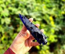 Blue Obsidian Spearhead Large Arrowhead Crystal Healing, Crystal Metaphysical