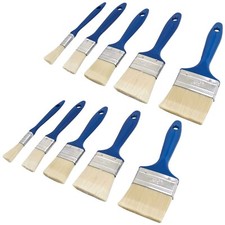 Malerpinsel Flachpinsel Lackierpinsel Pinsel Set Pinselset Satz Holz Maler 10tlg
