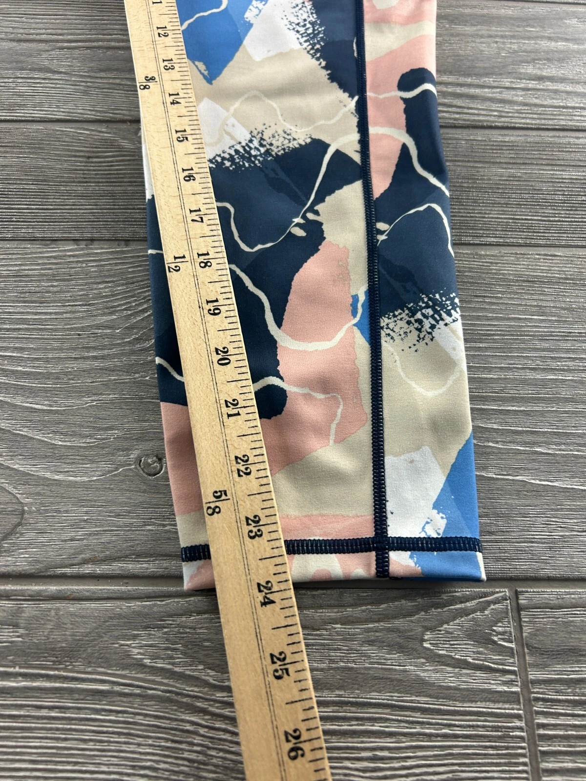 sweaty-betty super sculpt watercolor yoga waistband 7/8 length leggings