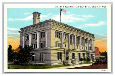 United States Post Office, Cheyenne Wyoming WY Postcard 31407