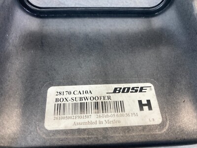 07 Nissan Murano Bose 28170CA10B Rear Subwoofer OEM for sale