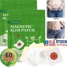 60Pcs Magnetic Slim Patch Diet Weight Loss Detox Adhesive Slimming Pad Burn Fat