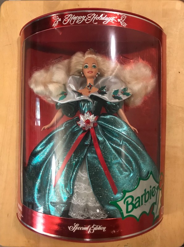 1995 Happy Holidays Barbie Special Edition Mattel 14123 Never Removed From Box