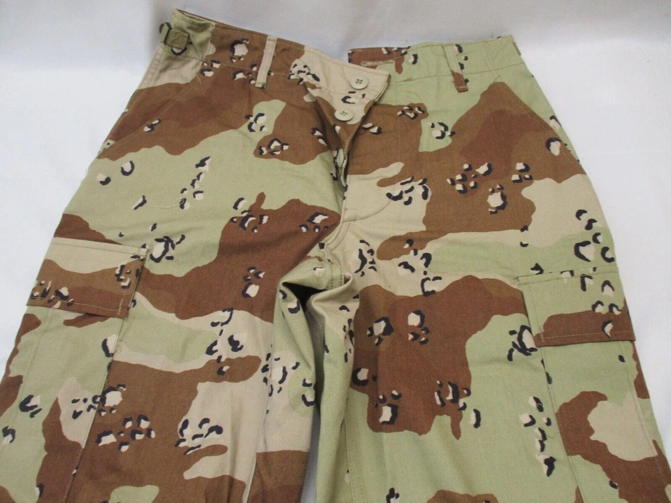 USGI MILITARY DESERT STORM 6 COLOR CHOCOLATE CHIP CAMO BDU PANTS COMBAT TROUSER - Image 3 of 4