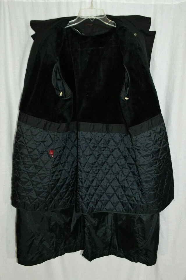 Trench coat preto anos 80 Misty Valley totalmente forrado bolsos colete feminino tamanho 7/8  - Imagem 4 de 4