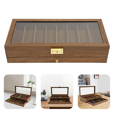 Knife Display Case, Knife Storage Box, 2-Tier Knife Display Case Organizer