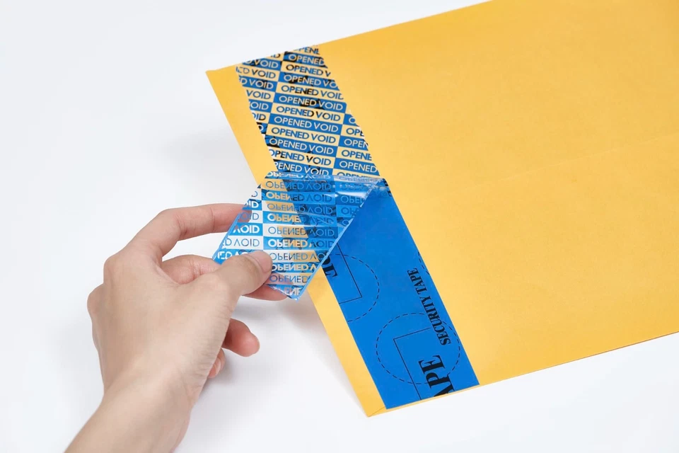 Tamper Evident Security Tape 2" (50mm) X 55 Yards, 3.2 Mil, Blue Tape, 1 Roll - Image 3 of 4