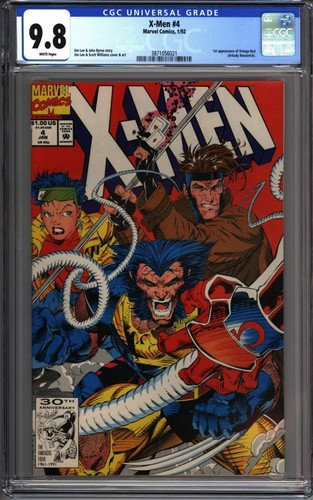 * X-MEN #4 CGC 9.8 1st Omega Red Jim Lee Art Byrne 1992 (3871056021) *