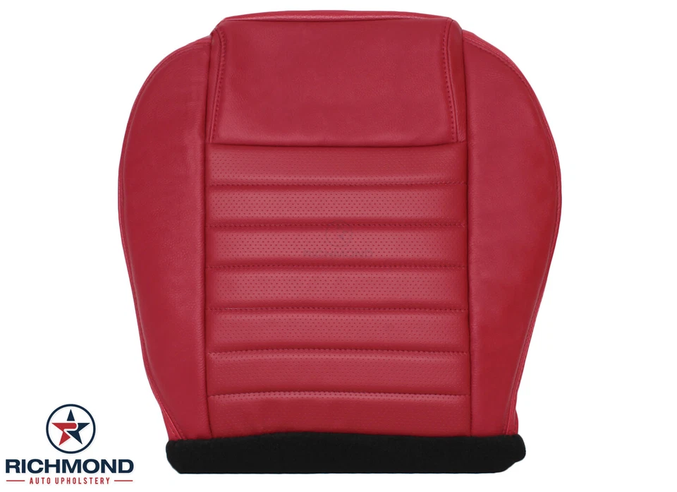 2005 - 2009 福特野马 V8 GT - 司机侧完整皮革座椅套红色 — 第 2/4 张图片