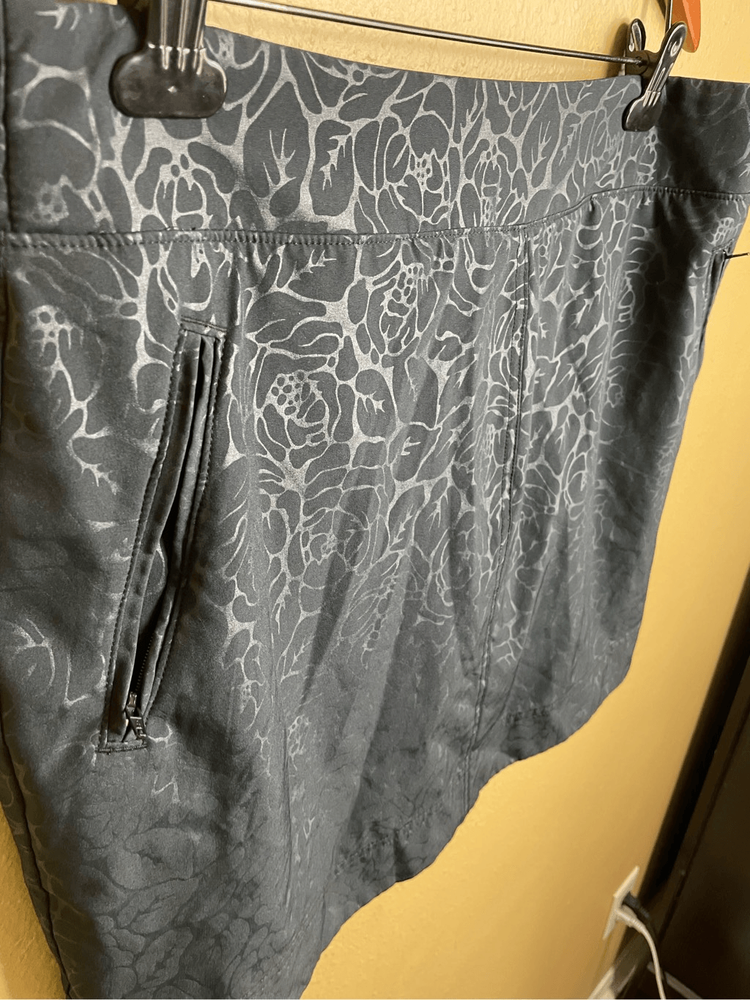 Orvis Tennis Skirt Lined Black Floral Golf Skort Sz Women’s L