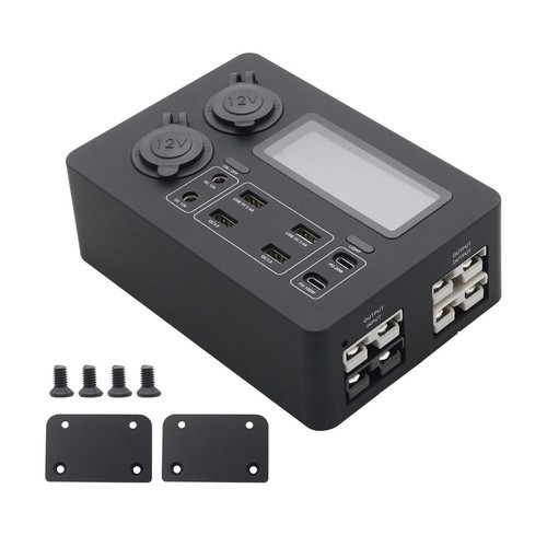 12V 100W Boat RV Car Mini Power Box Control Hub LCD Display USB-C QC3.0 Ports - Picture 13 of 14