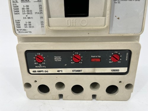 Disyuntor Eaton Cutler-Hammer HKD3400 400A 600V 3P HKD3400F + KT3400T - Imagen 3 de 7