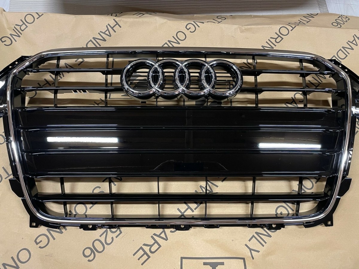 NEW AUDI A4 S-LINE GRILLE ASSEMBLY BLACK WITH CHROME TRIM