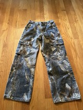Wrangler Realtree Hardwoods Camo Hunting Jean Pants Youth 12R Cargo Denim