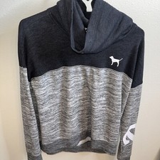 PINK Pullover Grey Hoodie Small