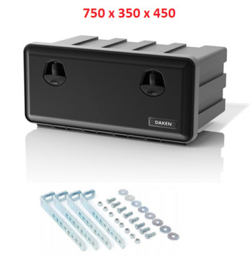 DAKEN Just 750/350/450 +HALTERUNG Werkzeugkasten / LKW Pritsche Anhänge Staubox.