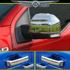 2015-2020 FORD F150 CREW Cab Chrome 4 Door Handle COVERS No PSK No SmtKH+Mirrors