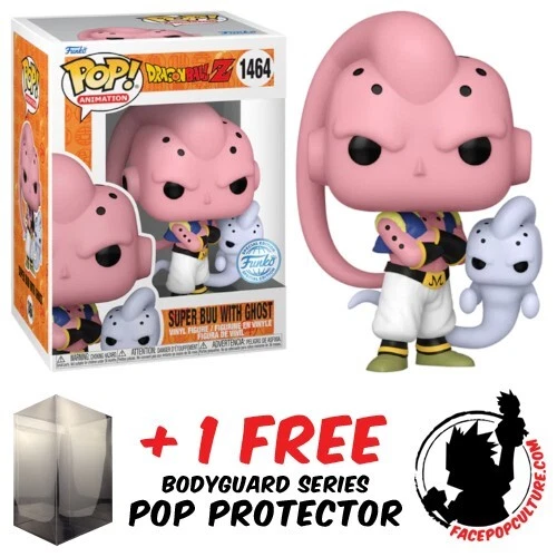 FUNKO POP VINYL DRAGON BALL Z SUPER BUU WITH GHOST #1464 EXCLUSIVE + PROTECTOR