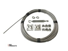 4mm Galvanized Wire Rope Catenary Kit With X2 Eye On Plate & Fittings 