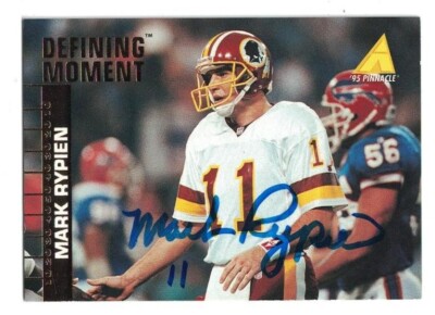 Tim Rypien Signature Mark Rypien Signed Autographed 1995 Pinnacle Defining Moment Card ...