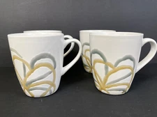 Baum Bros China Zen Carden Pottery Mug Gold Gray