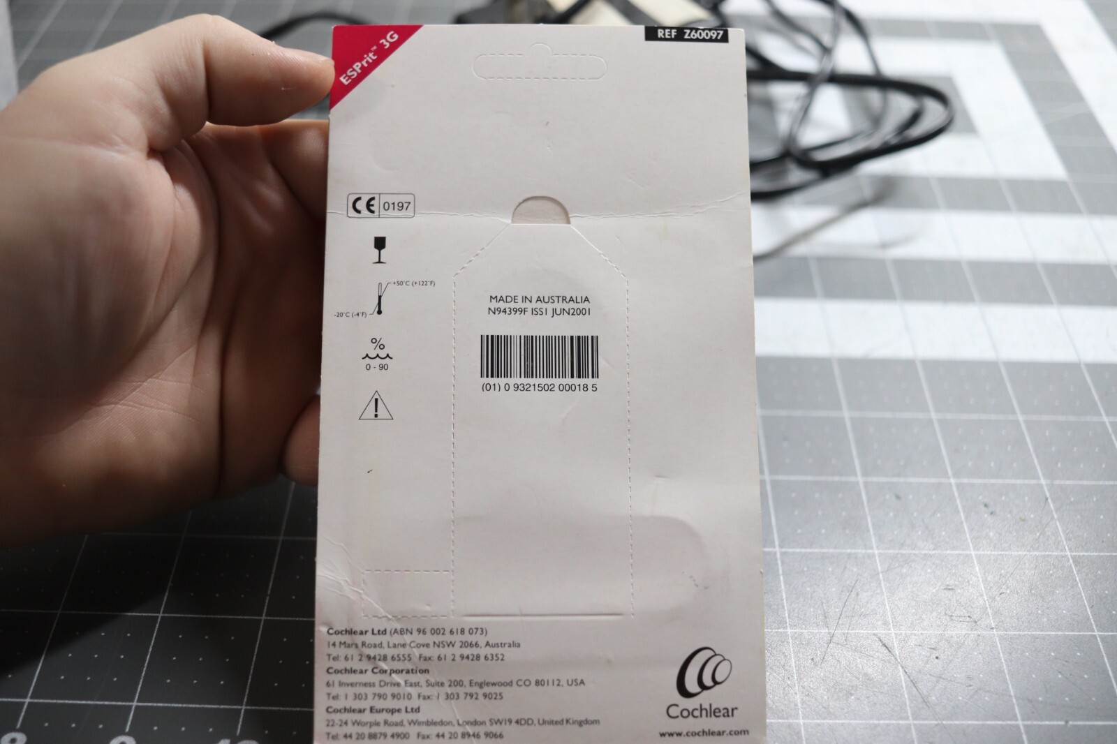 Cochlear Implant Nucleus ESPrit 3G Coil and cable REF Z60097 eBay