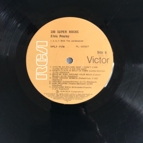 Elvis 100 Super Rocks 7 Lp Box Set 1977 - Picture 3 of 19