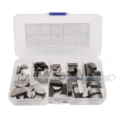 Carbon Steel Woodruff Key set Spring Wedges Assortment for Industrial Fittings