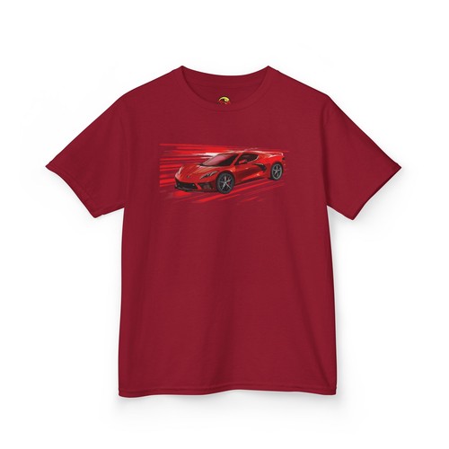 Red c8 Corvette Kids T-Shirt for Boys, Youth Tee, Children's Apparel, Chevrolet - Picture 28 of 29