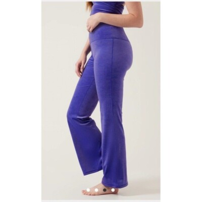 Athleta Elation Purple Velvet Flare Pant -Size XXS-NWT