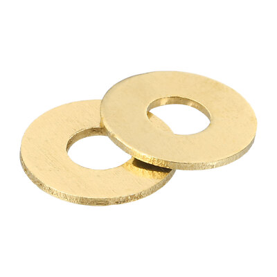 M6 Flat Washer, 100 Pcs Brass Ring Washers 16mm OD 1mm T Sealing Gasket Ring